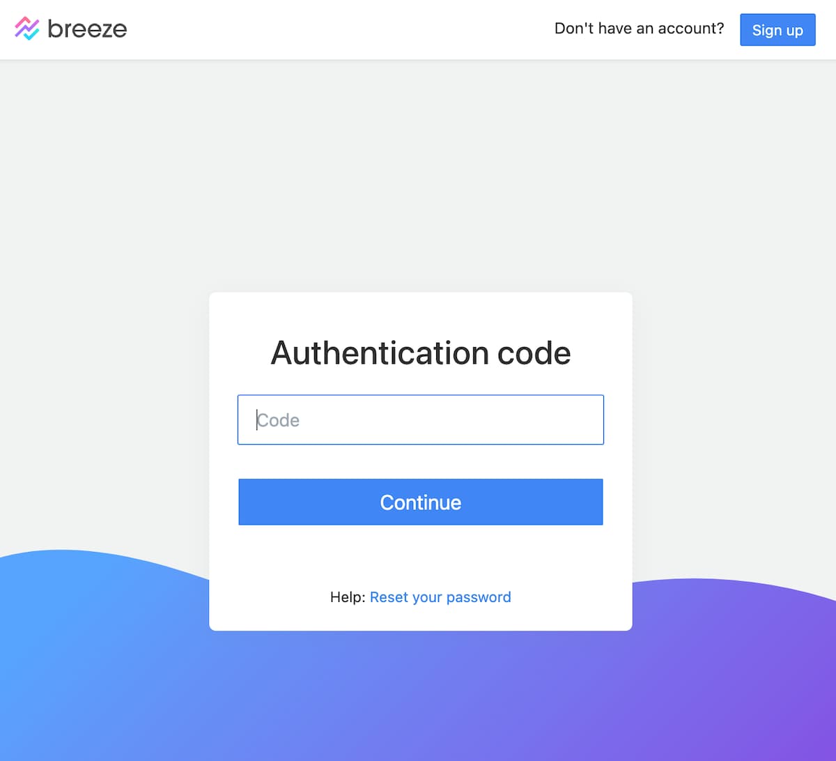 Login to Breeze OTP