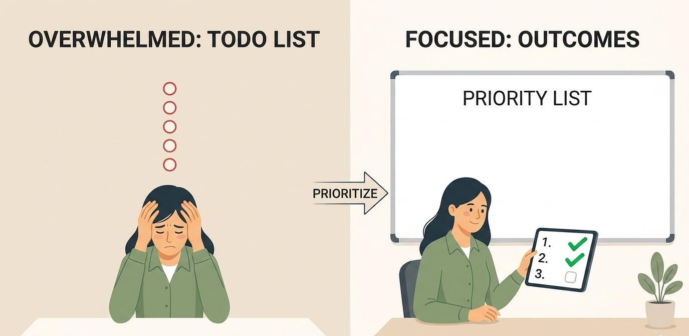 Turning a long to-do list into goals and outcomes that actually move work forward
