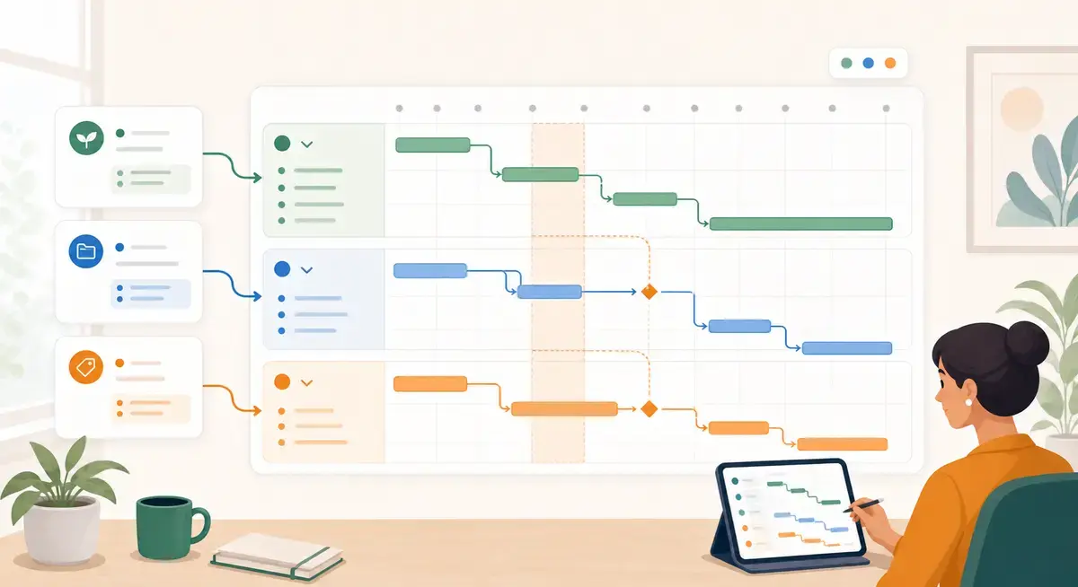 Gantt chart for multiple projects