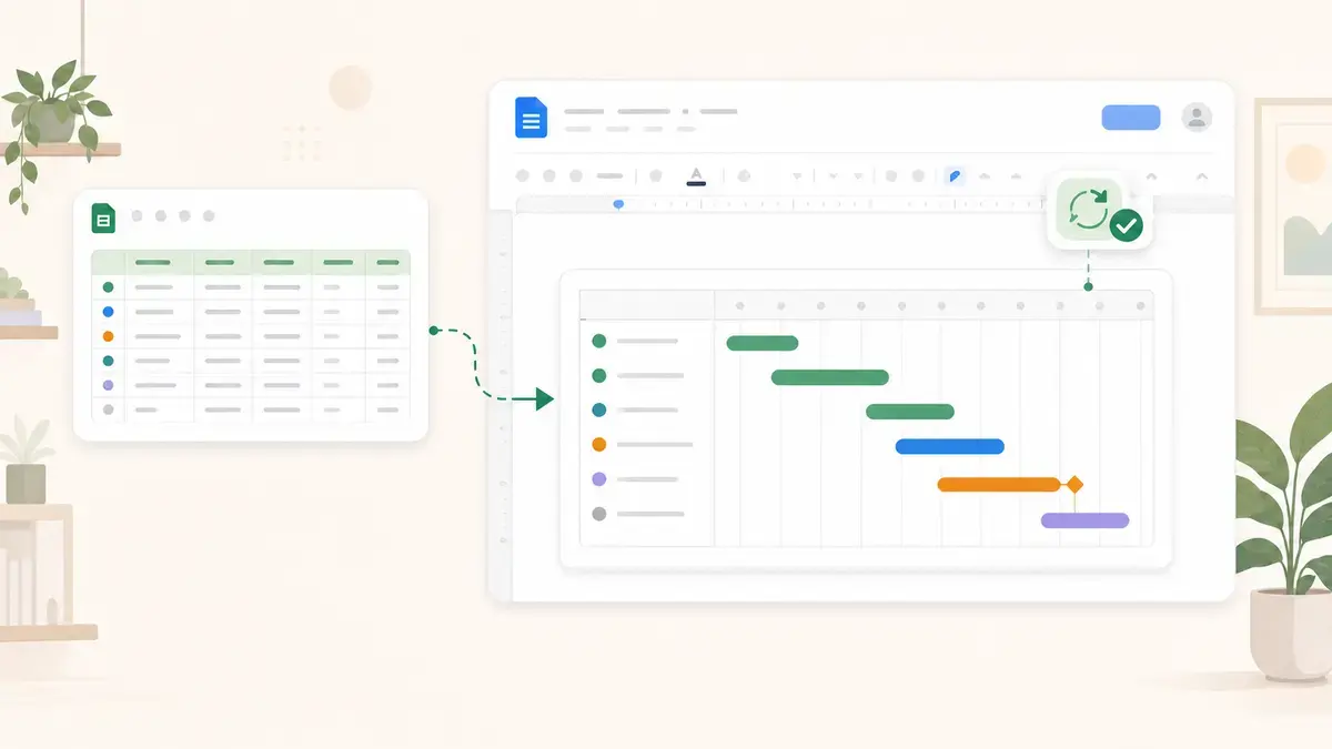 How to make a Gantt chart in Google Docs