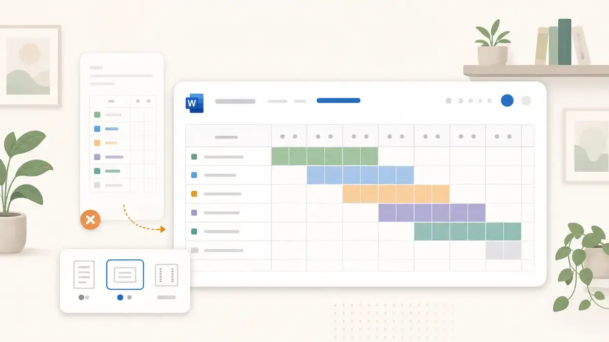 How to make a Gantt chart in Word