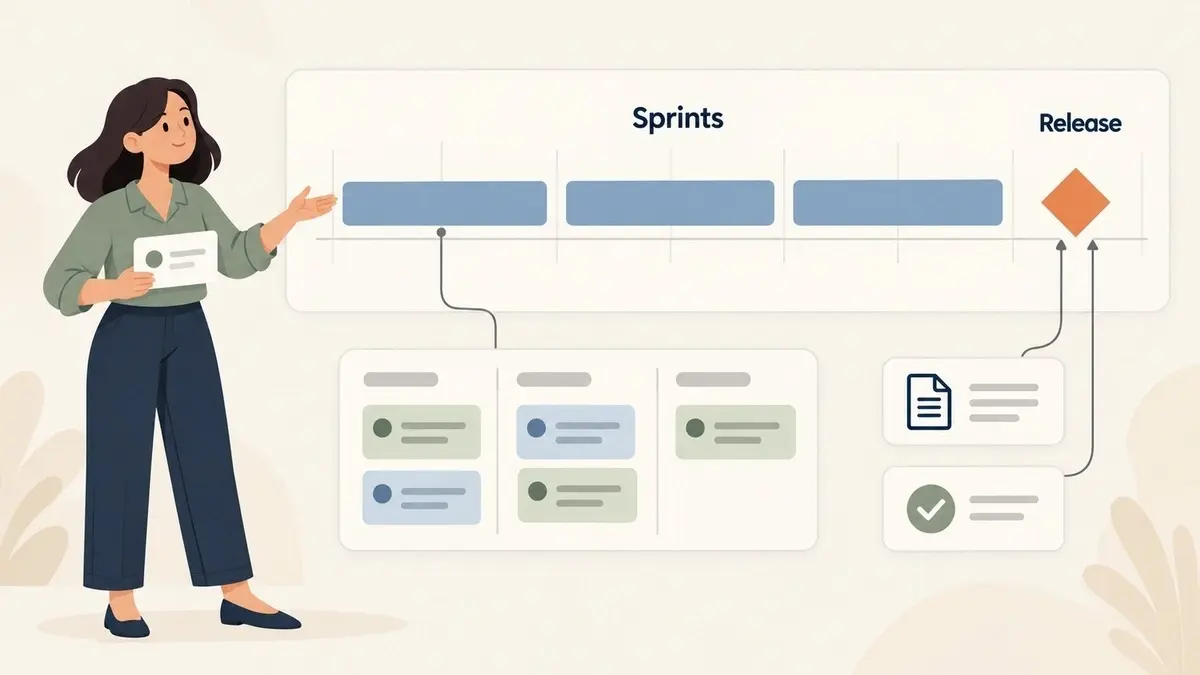 Agile Gantt charts: plan releases and dependencies