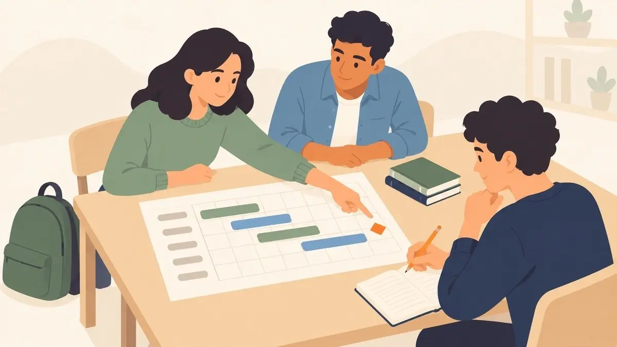 Gantt charts for student projects: a 10-week example