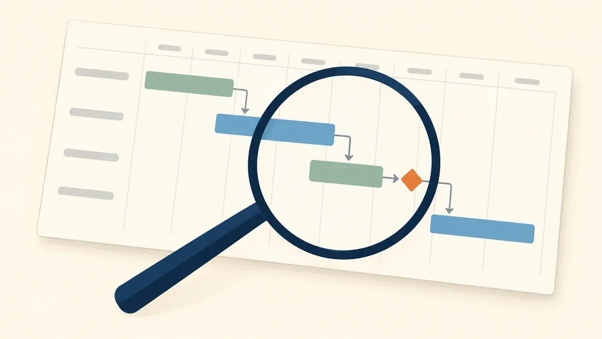 How to read a Gantt chart: an annotated example